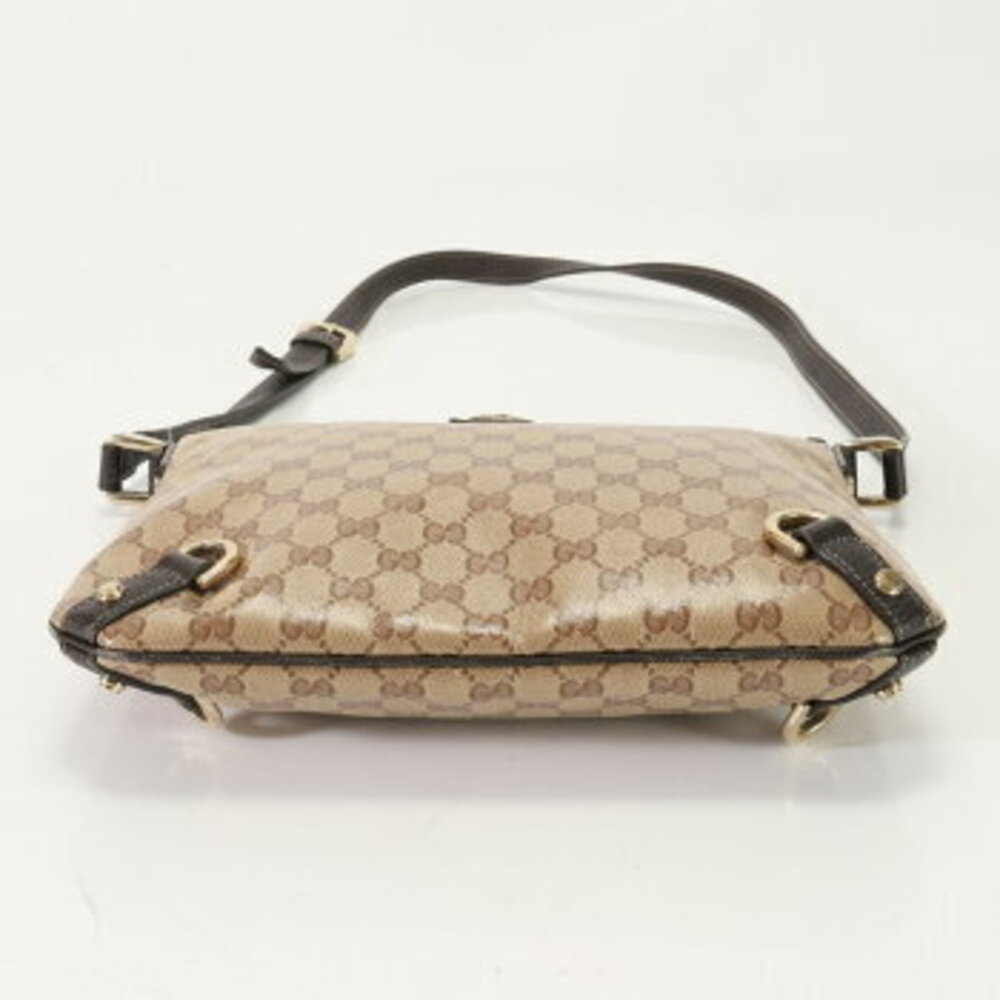 Gucci brown shoulder leather Abbey crossbody bag GG Crystal - Picture 8 of 14
